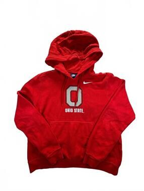 Nike Ohio State Buckeyes Hoodie Men’s Medium Red Pullover OSU Swoosh